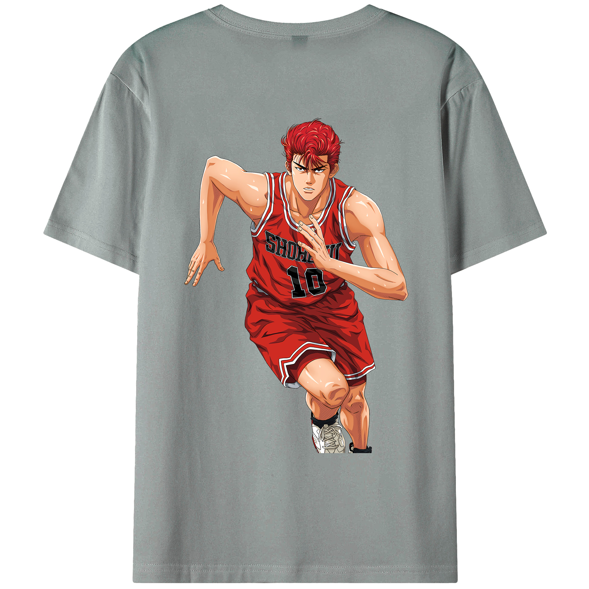 （画像用） SLAM DUNK／スラムダンク 綿100％ メンズ半袖Tシャツ（バックプリント） 通気性